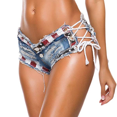 Sexy Women Ladies Mini Jeans Micro Shorts Denim Daisy Dukes Low
